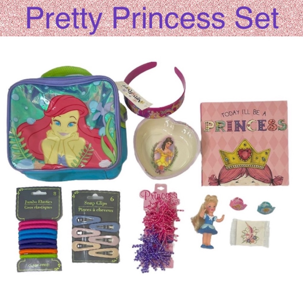 Pretty Princess Bundle Lunchbox Princess Book Doll Princess Rings & Accessories